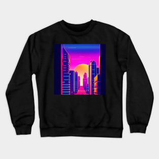 Retro Futuristic Street Crewneck Sweatshirt